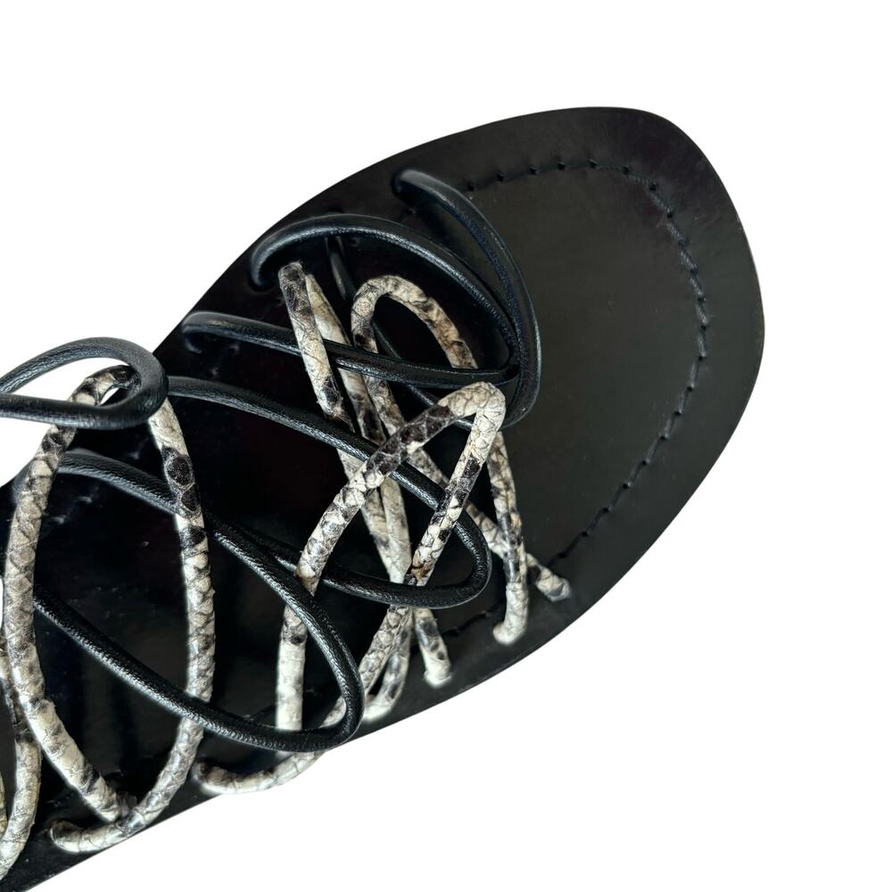 Ted Baker London Teppo Black and Snake Strappy Slide Sandals Women’s Size 10 - Picture 5 of 6